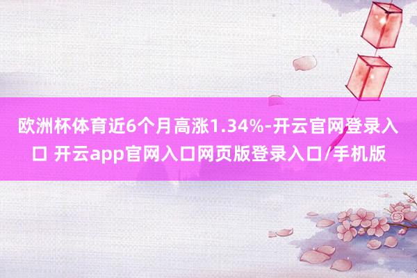 欧洲杯体育近6个月高涨1.34%-开云官网登录入口 开云app官网入口网页版登录入口/手机版