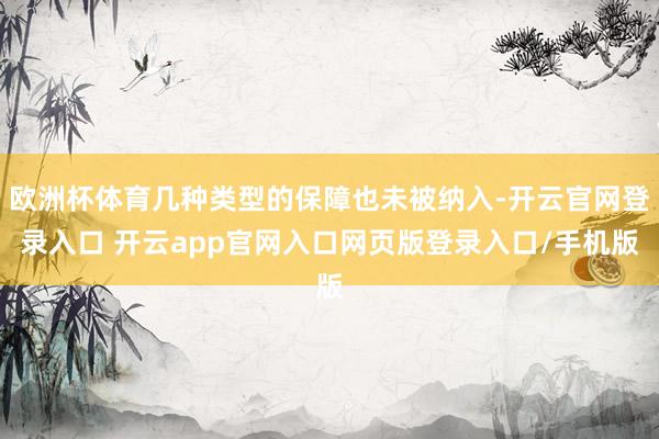 欧洲杯体育几种类型的保障也未被纳入-开云官网登录入口 开云app官网入口网页版登录入口/手机版