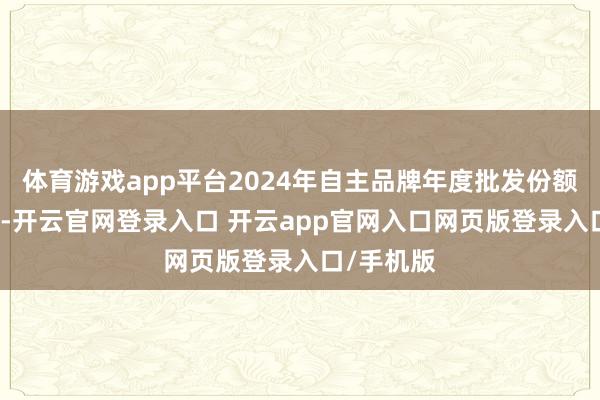 体育游戏app平台2024年自主品牌年度批发份额险峻65%-开云官网登录入口 开云app官网入口网页版登录入口/手机版
