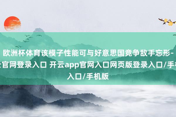 欧洲杯体育该模子性能可与好意思国竞争敌手忘形-开云官网登录入口 开云app官网入口网页版登录入口/手机版