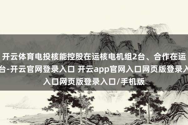 开云体育电投核能控股在运核电机组2台、合作在运核电机组6台-开云官网登录入口 开云app官网入口网页版登录入口/手机版