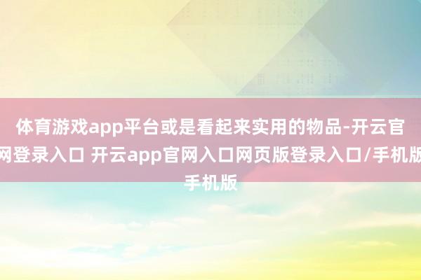 体育游戏app平台或是看起来实用的物品-开云官网登录入口 开云app官网入口网页版登录入口/手机版