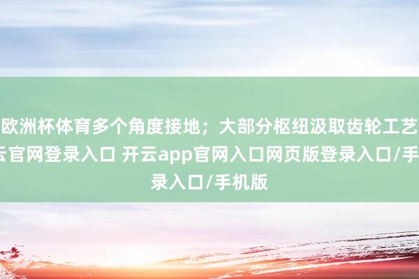 欧洲杯体育多个角度接地；大部分枢纽汲取齿轮工艺-开云官网登录入口 开云app官网入口网页版登录入口/手机版